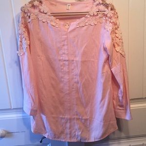 Korean Lenin pink Tunic US Size Small